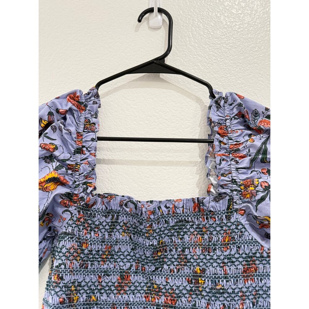 Hill House The Lila Mini Nap Dress Thistle Fleur Chintz Purple Floral Medium - Picture 10 of 16
